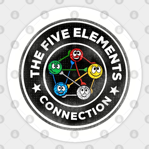 The Camouflage Five Element Connection Sticker by SherringenergyTeez